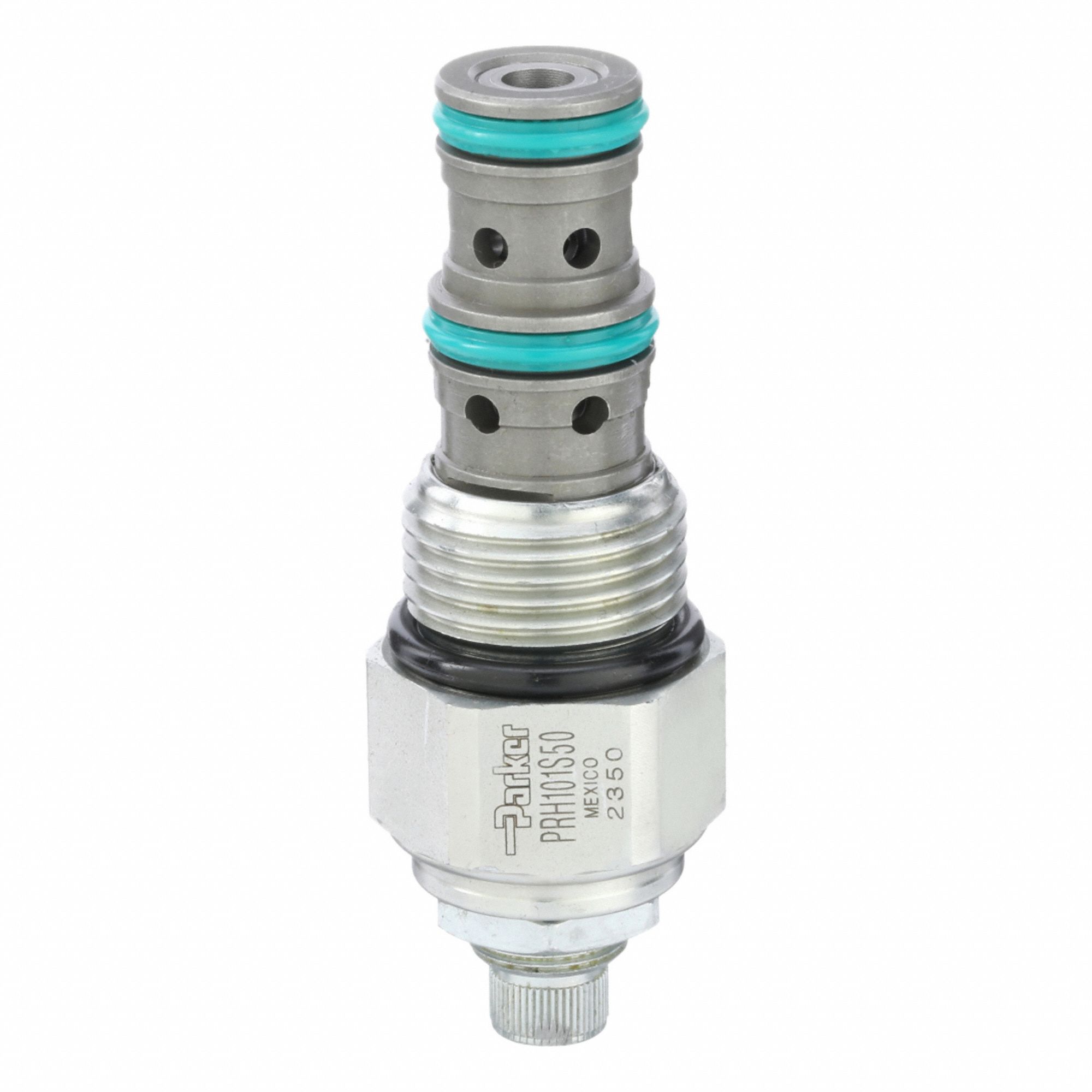 Threaded Cartridge Valve: Steel, Block-Mounted, Two Positions, Normally Closed, Two-Way