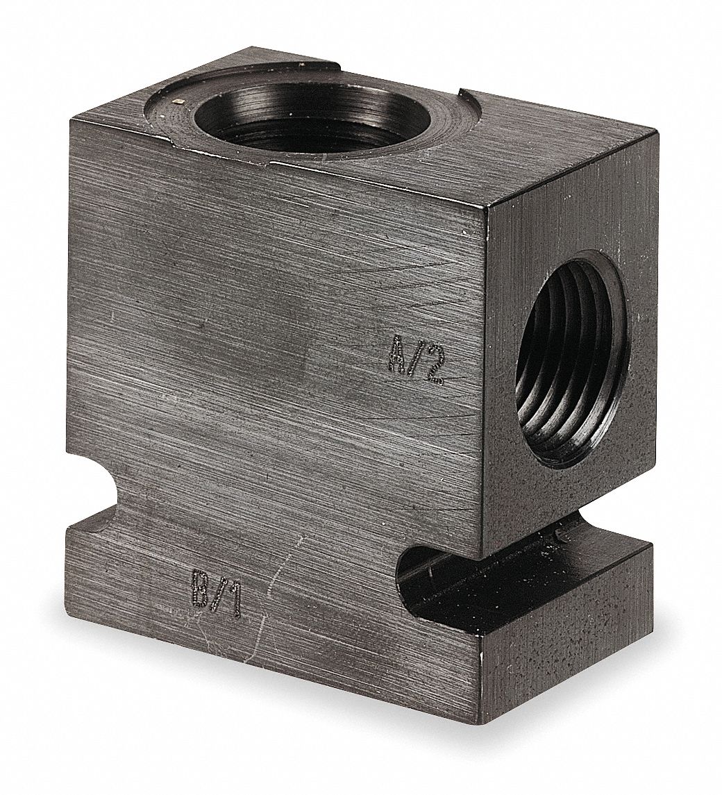 PARKER, PARKER, Aluminum, Hydraulic Cartridge Valve Base 4UA95B102