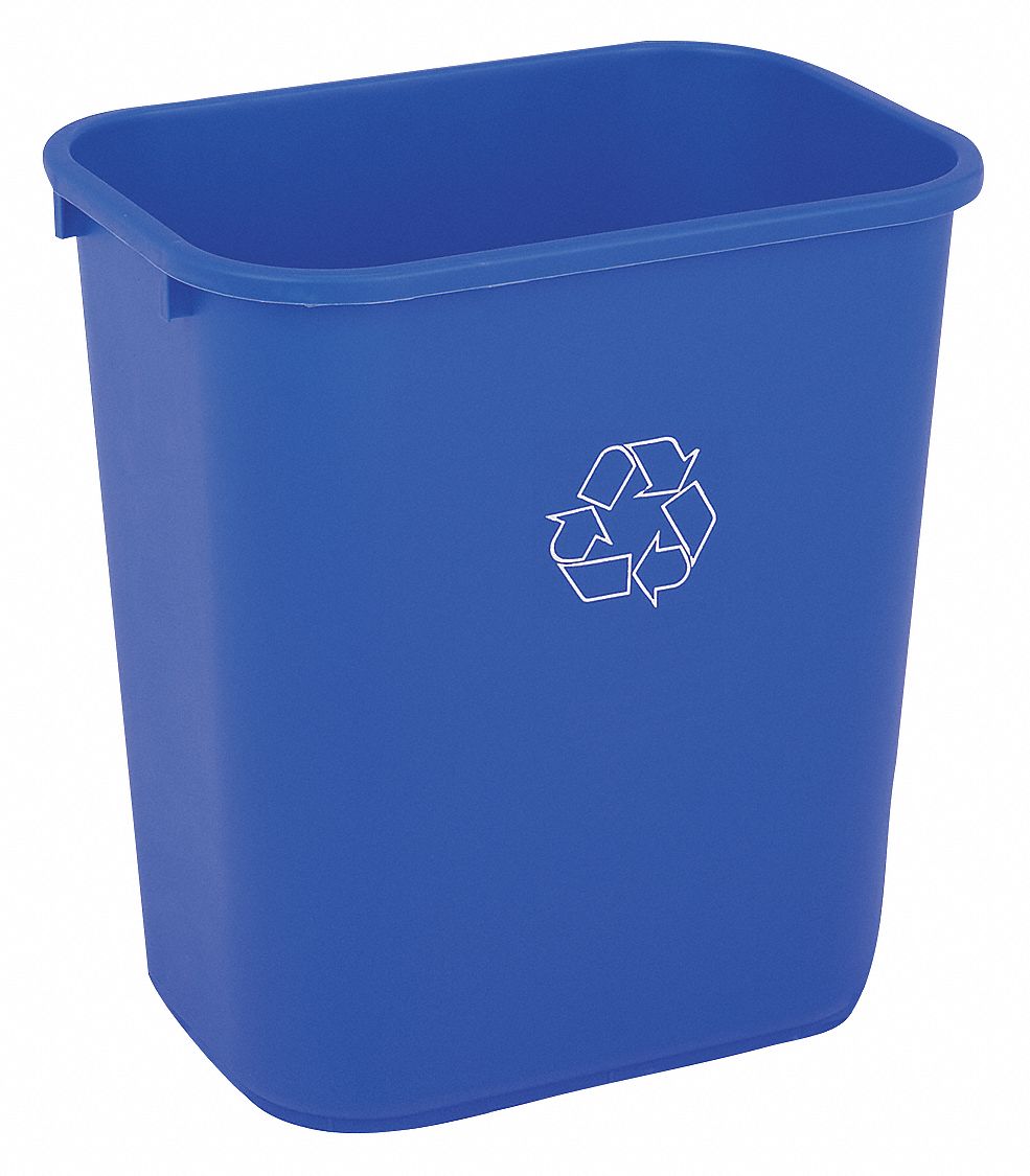 4UAU5 - Desk Recycling Container Blue 7 gal.