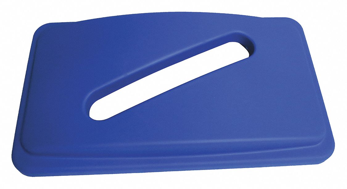 Tough Guy Wallhugger Lid Series Paper Slot Recycling Top Rectangular Dome 23 Gal Blue 4uav3 4uav3 Grainger