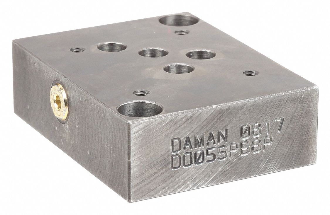 Subplate Bottom Port: 5, 000 psi Max Pressure, D05 NFPA Size, Ductile Iron, 4 in Overall Ht
