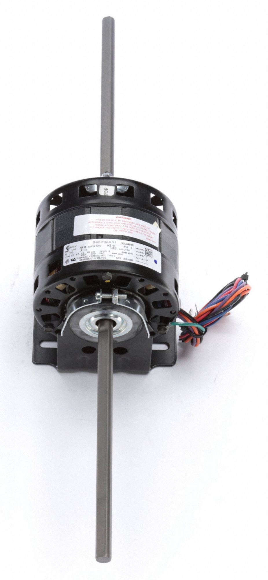 CENTURY Room Air Conditioner Motor 4 Speed, 1/10 HP, 1,050 Nameplate