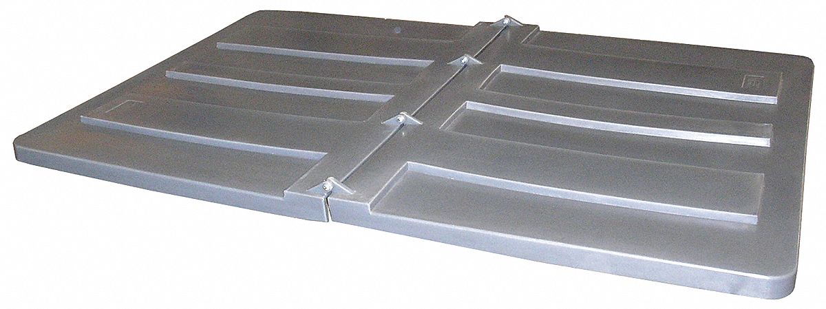 Hinged Truck Lid: 81 cu ft Fits Truck Size (Cu.-Ft.), 81 in L 56 in W 3 in H, MDPE