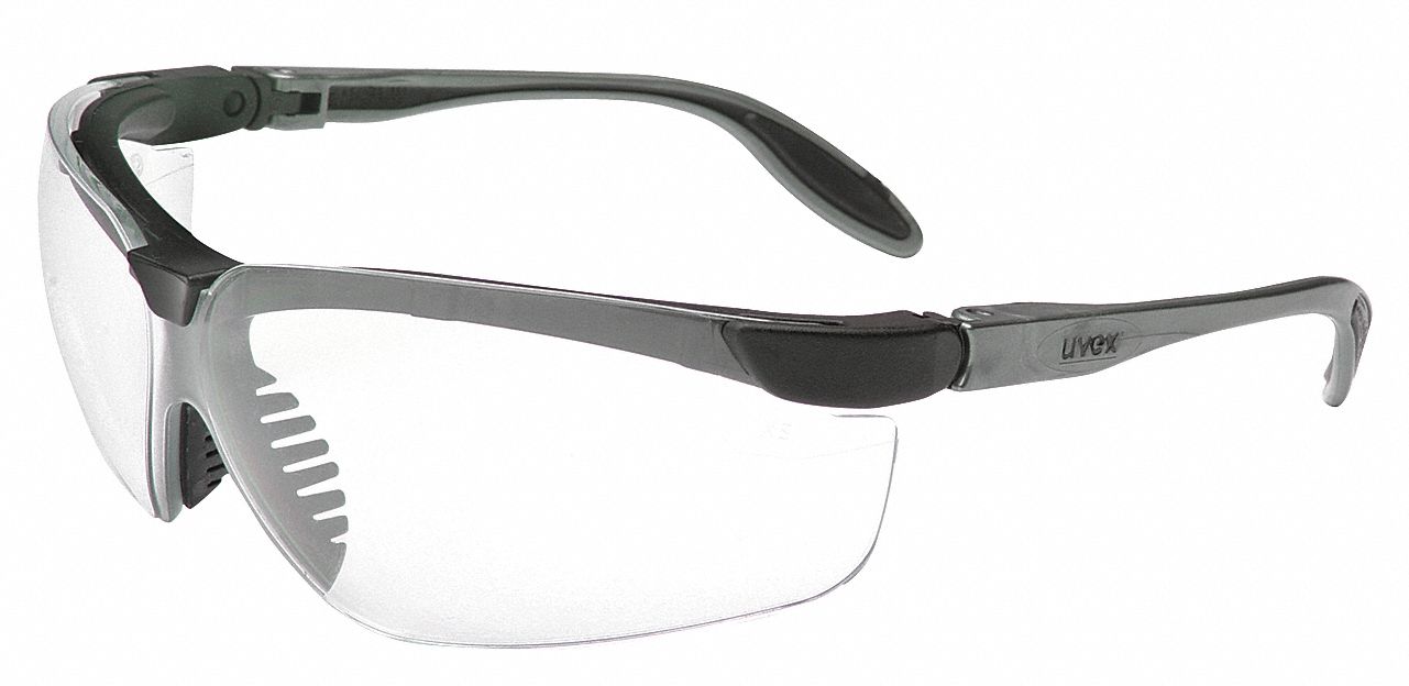 Safety Glasses Clear Black/Gray