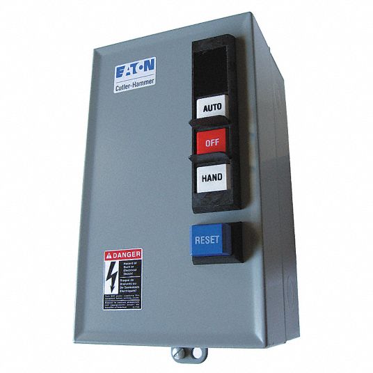 EATON Motor Starter, 120V AC Coil Volts, Overload Relay Amp Setting 1.6 to 8A 4UCV4