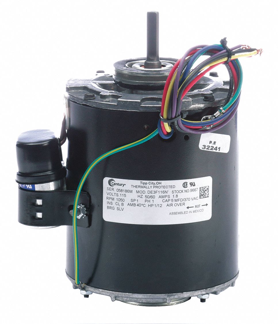 CENTURY Unit Heater Motor, 1/12 HP, Permanent Split Capacitor