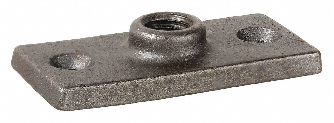 PLATE: CAST IRON, FOR ½ IN THREADED ROD, 180 LB LOAD CAPACITY, 1.94 IN OVERALL LG