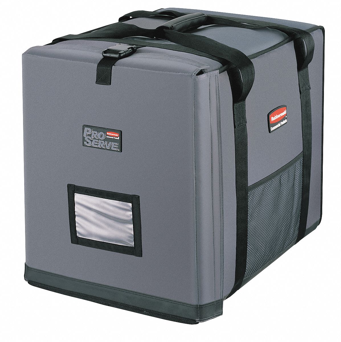 RUBBERMAID COMMERCIAL PRODUCTS, Lightweight Soft Sided, Charcoal Gray, Insulated End Load
