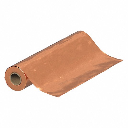 100 ft Roll Lg, 1 in Overall Wd, 110 Copper Foil - 4UGP6