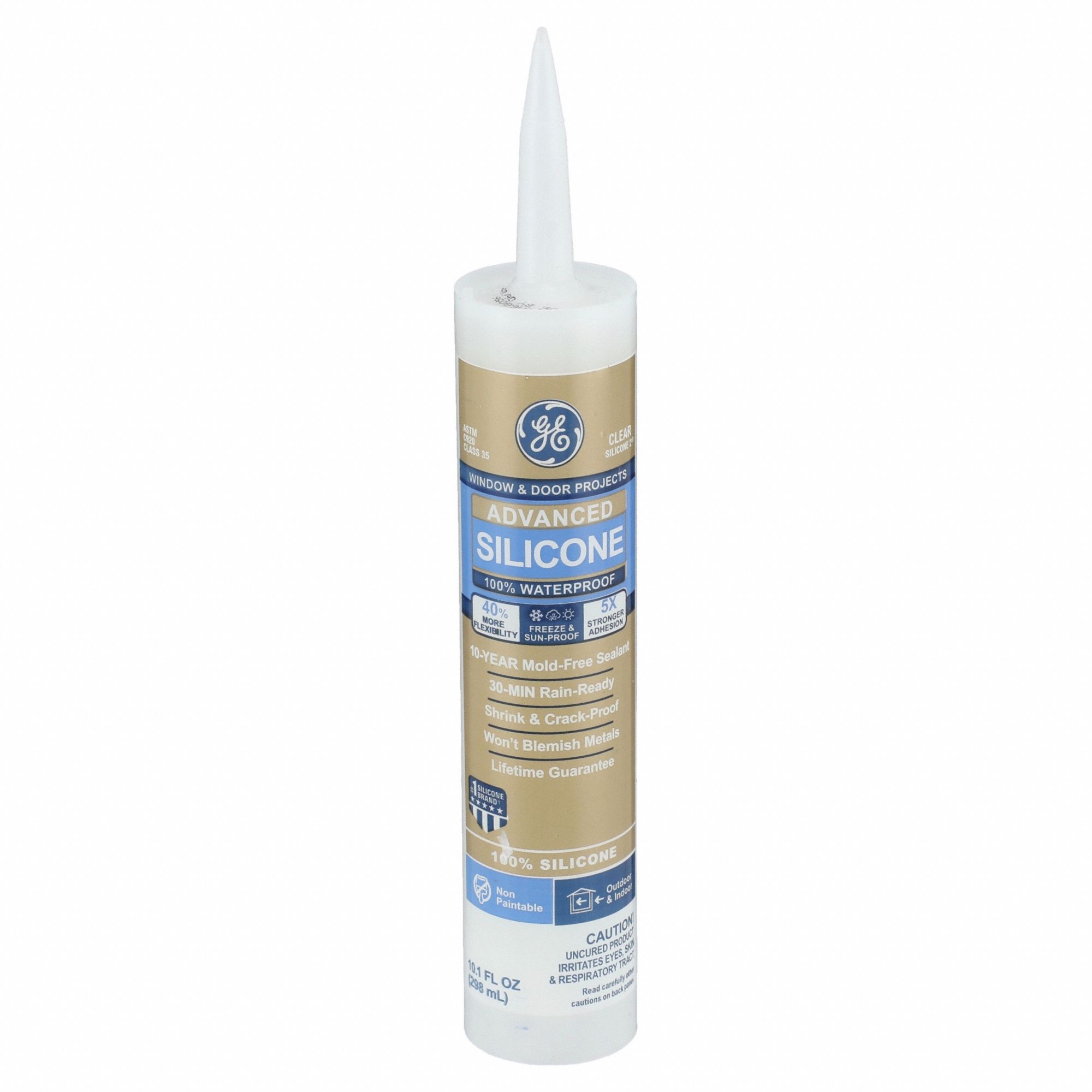 GE, Advanced Silicone, Clear, Silicone Sealant 4UH032811092 Grainger