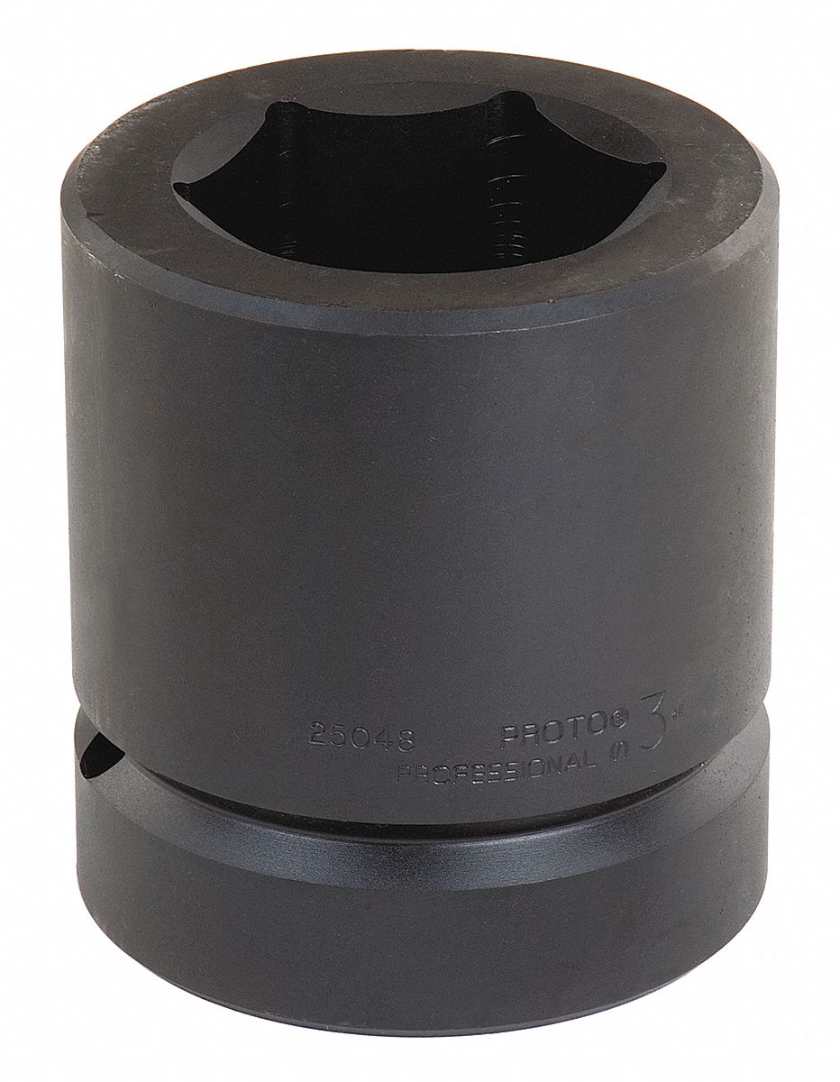 Impact Socket: 2 1/2 in Drive Size, SAE, 5 in Socket Size, 6-Point, Std, 7 1/2 in Overall Lg