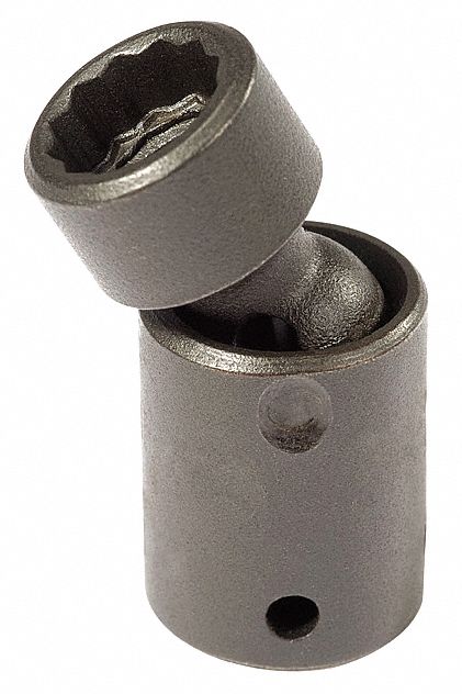 Impact Socket: 5.5 mm Socket Size, 12-Point, Std, Black Oxide, Not Tether Capable, Metric