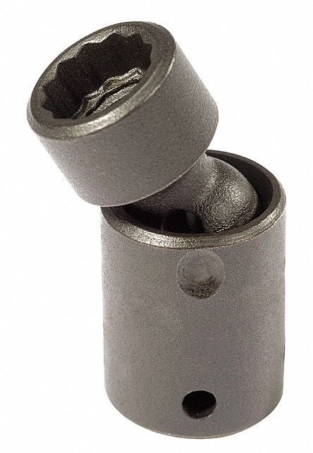Impact Socket: 6 mm Socket Size, 12-Point, Std, Black Oxide, Not Tether Capable, Metric
