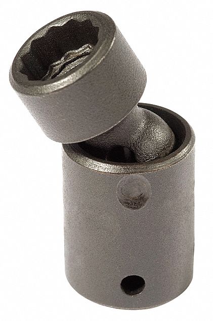 Impact Socket: 7 mm Socket Size, 12-Point, Std, Black Oxide, Not Tether Capable, Metric