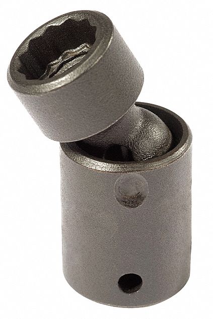 Impact Socket: 8 mm Socket Size, 12-Point, Std, Black Oxide, Not Tether Capable, Metric