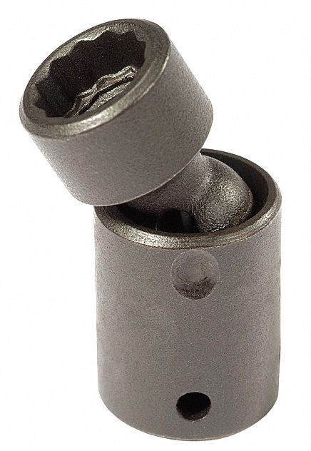 Impact Socket: 10 mm Socket Size, 12-Point, Std, Black Oxide, Not Tether Capable, Metric