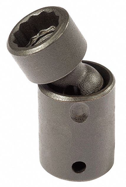Impact Socket: 12 mm Socket Size, 12-Point, Std, Black Oxide, Not Tether Capable, Metric