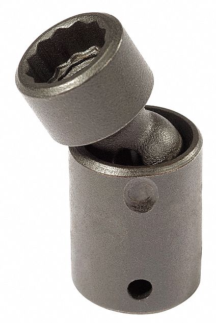Impact Socket: 13 mm Socket Size, 12-Point, Std, Black Oxide, Not Tether Capable, Metric