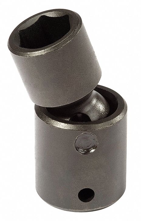 Flex Impact Socket: 16 mm Socket Size, 6-Point, Std, Black Oxide, Not Tether Capable, Metric