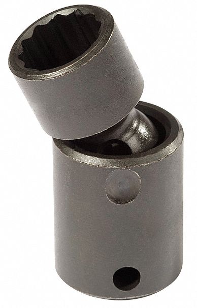 Flex Impact Socket: 11 mm Socket Size, 12-Point, Std, Black Oxide, Not Tether Capable, Metric