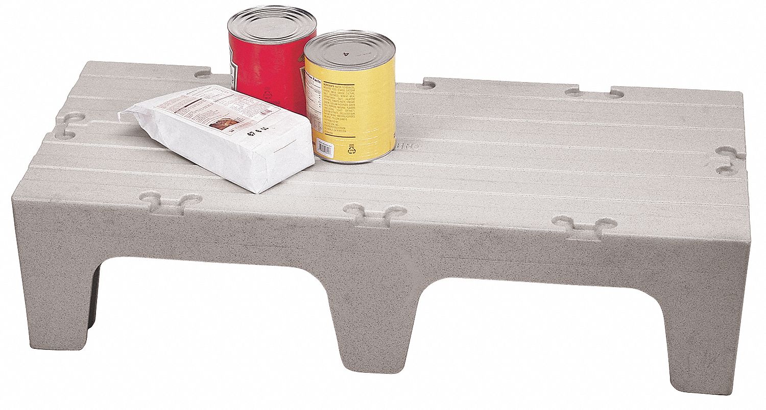 CAMBRO Dunnage Rack 12 in x 60 in x 21 in, Polypropylene, 3,000 lb