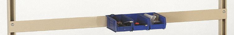 Bin Rail 54 1/2 W x 1 1/2 D x 4 H Beige