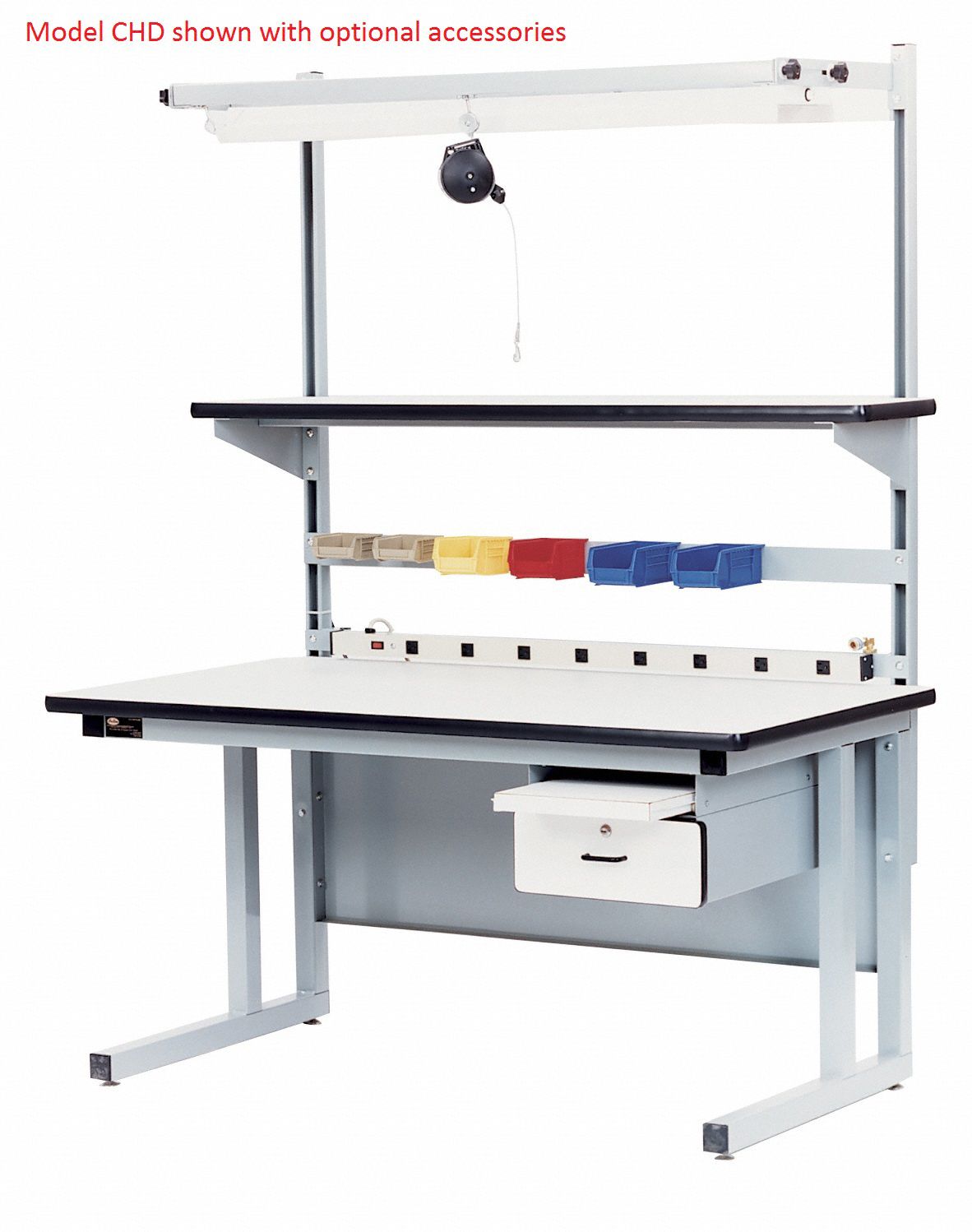 PROLINE Bin Rail, Steel, 30 in Height, 60 in Width, 1 1/2 in Depth