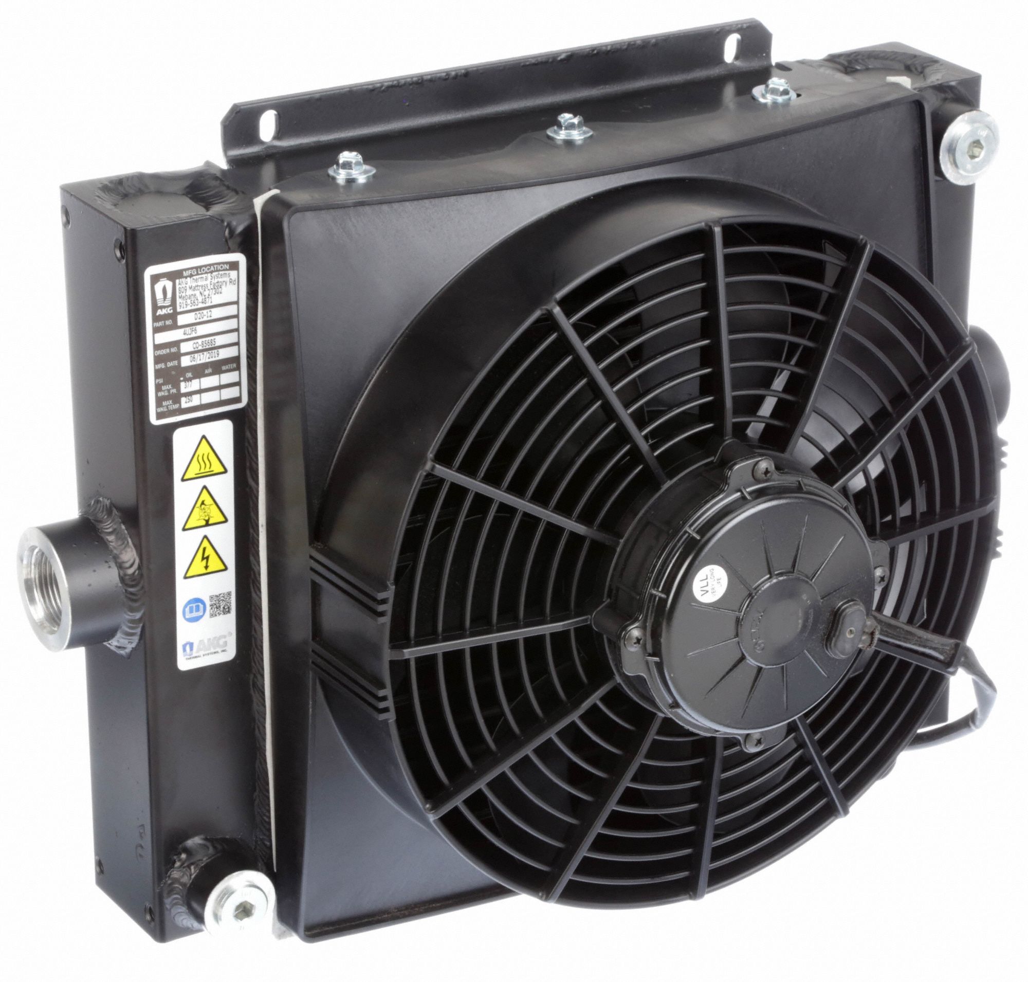 COOLLINE DC, Forced Air Oil Cooler, 12V DC, 20 hp HP Heat Removed