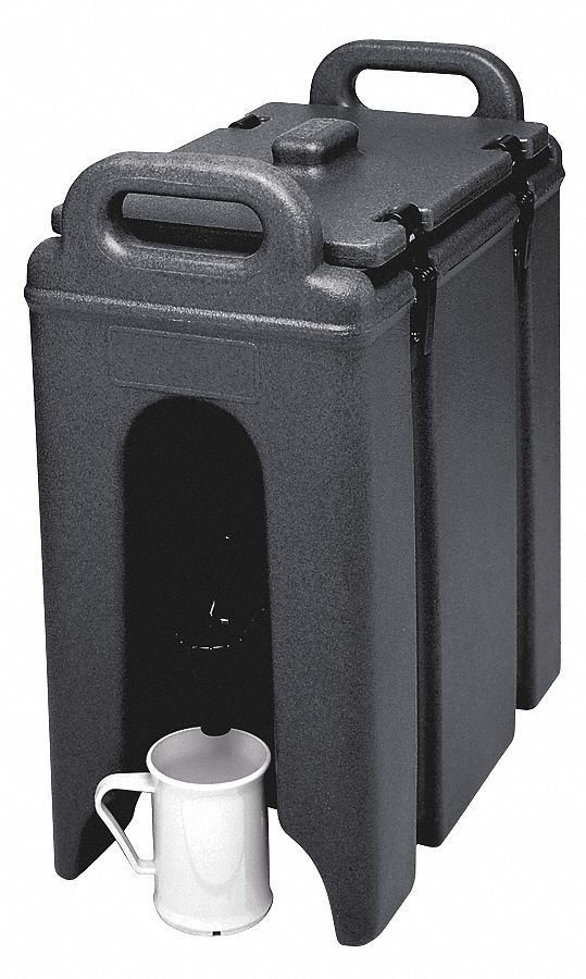 4UJL5 - Beverage Container 16 1/2x 9x 18 Black