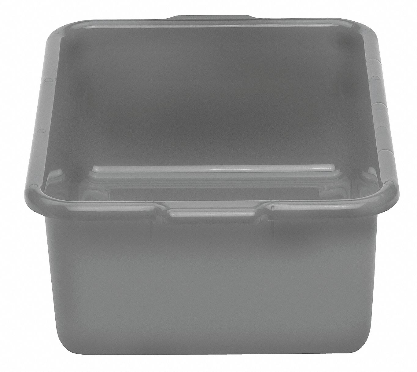 20 3/16 in x 15 3/16 in x 6 15/16 in Plastic Bus Bin, Dark Brown Grainger