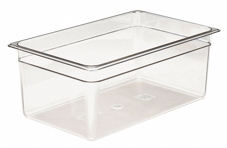 Food Pan: Full Size, Rectangular, 27 qt Capacity, NSF Certified, 20 7/8 in Overall Lg