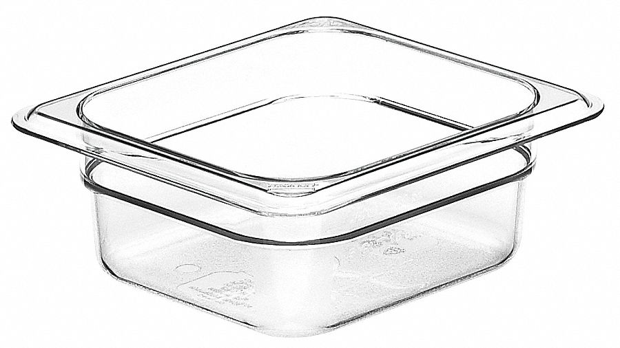 FOOD PAN, SIXTH SIZE, CLEAR,PK6