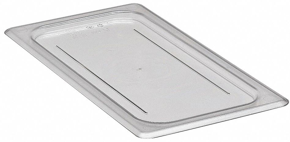 Food Pan Lid: Third Size, NSF Certified, 12 3/4 in Overall Lg, 6 15/16 in Overall Wd