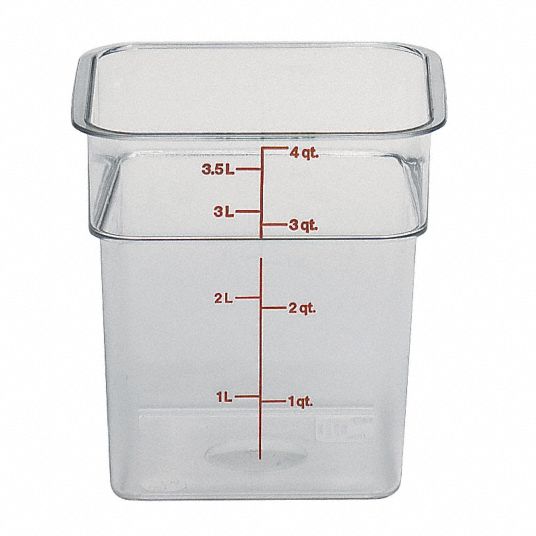 Cambro Clear Polycarbonate Food Storage Container (6 Qt.)