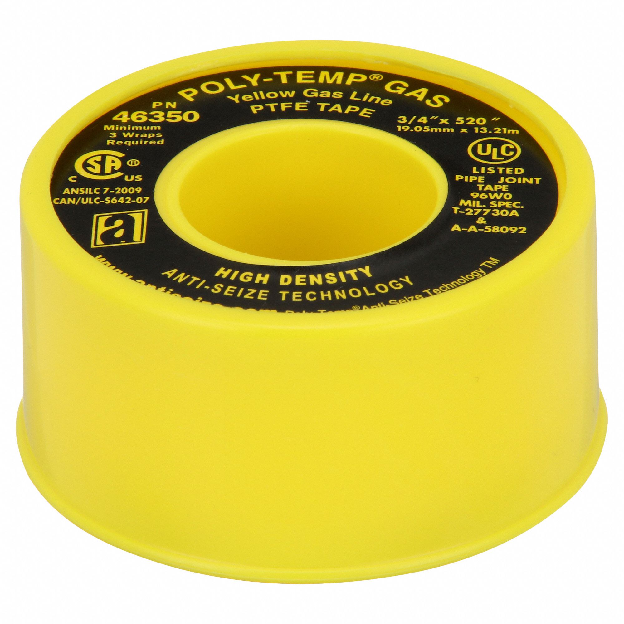 Merco Tape M66-34520-YELLOW Teflon Premium High Density Thread