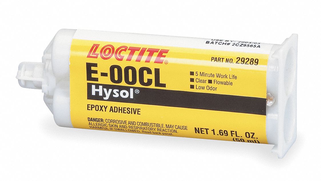 LOCTITE Series E00CL, Epoxy Adhesive, DualCartridge, 1.69 oz, Clear