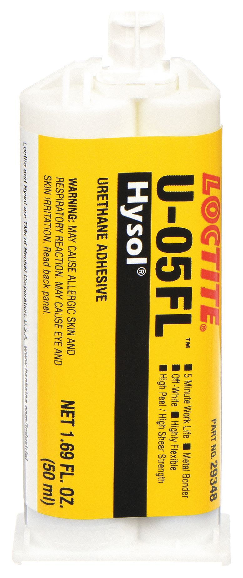 URETHANE ADHESIVE, U-05FL, AMBIENT CURE, 50 ML, DUAL-CARTRIDGE, OFF-WHITE, THICK LIQUID