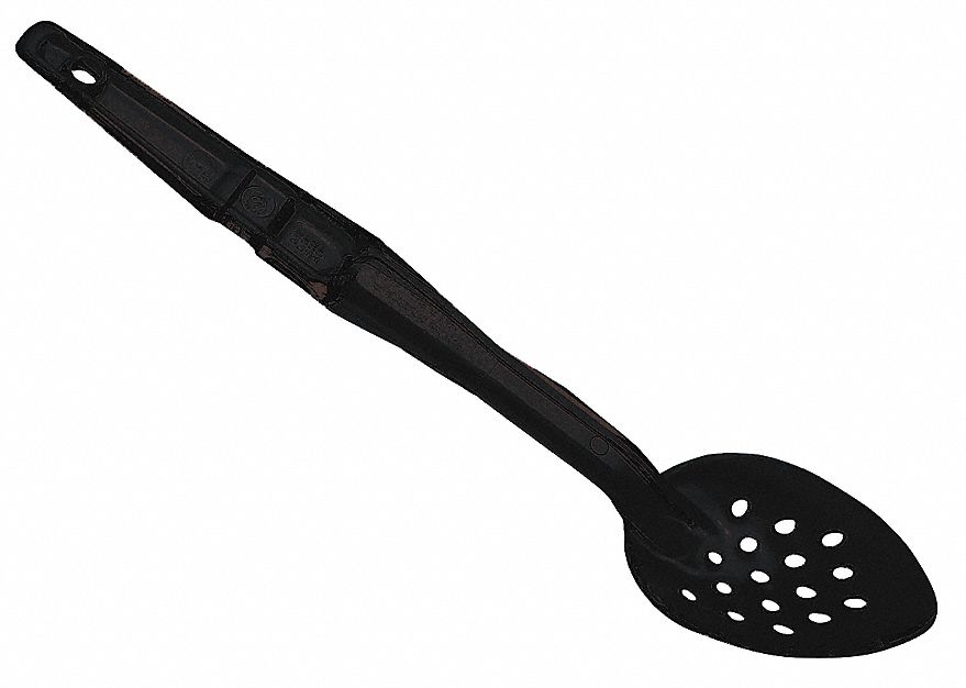 Serving Spoon: 13 1/8 in Overall Lg, 1.5 oz Capacity, Black, NSF Certified, Polycarbonate