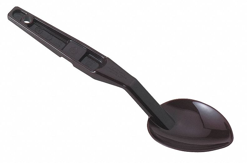 Serving Spoon: 10 1/4 in Overall Lg, 1.5 oz Capacity, Black, NSF Certified, Polycarbonate