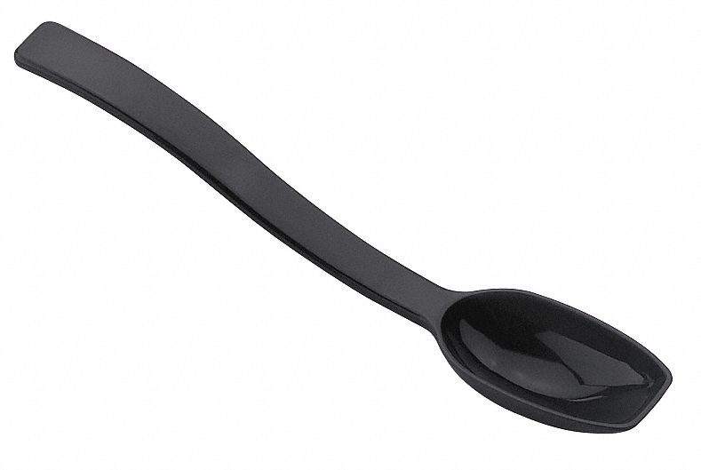 Serving Spoon: 8 1/8 in Overall Lg, 0.75 oz Capacity, Black, NSF Certified, Polycarbonate