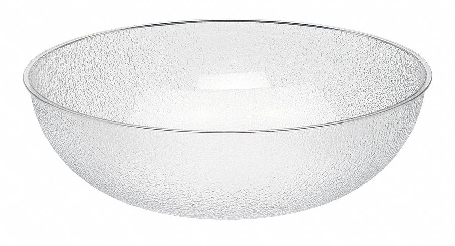 Bowls: Pebbled, 20.2 qt Capacity, Pebbled, 18 in Dia, 5 3/4 in Overall Ht