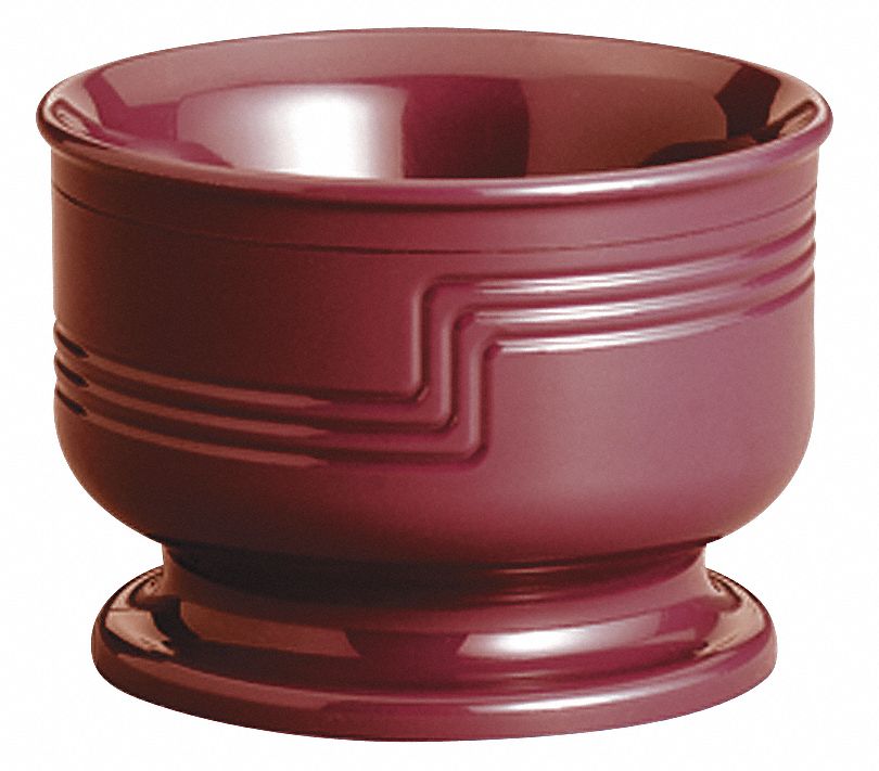 Bowls: Shoreline, 5 oz Capacity, Cranberry, 3 1/2 in Dia, 2 3/8 in Overall Ht
