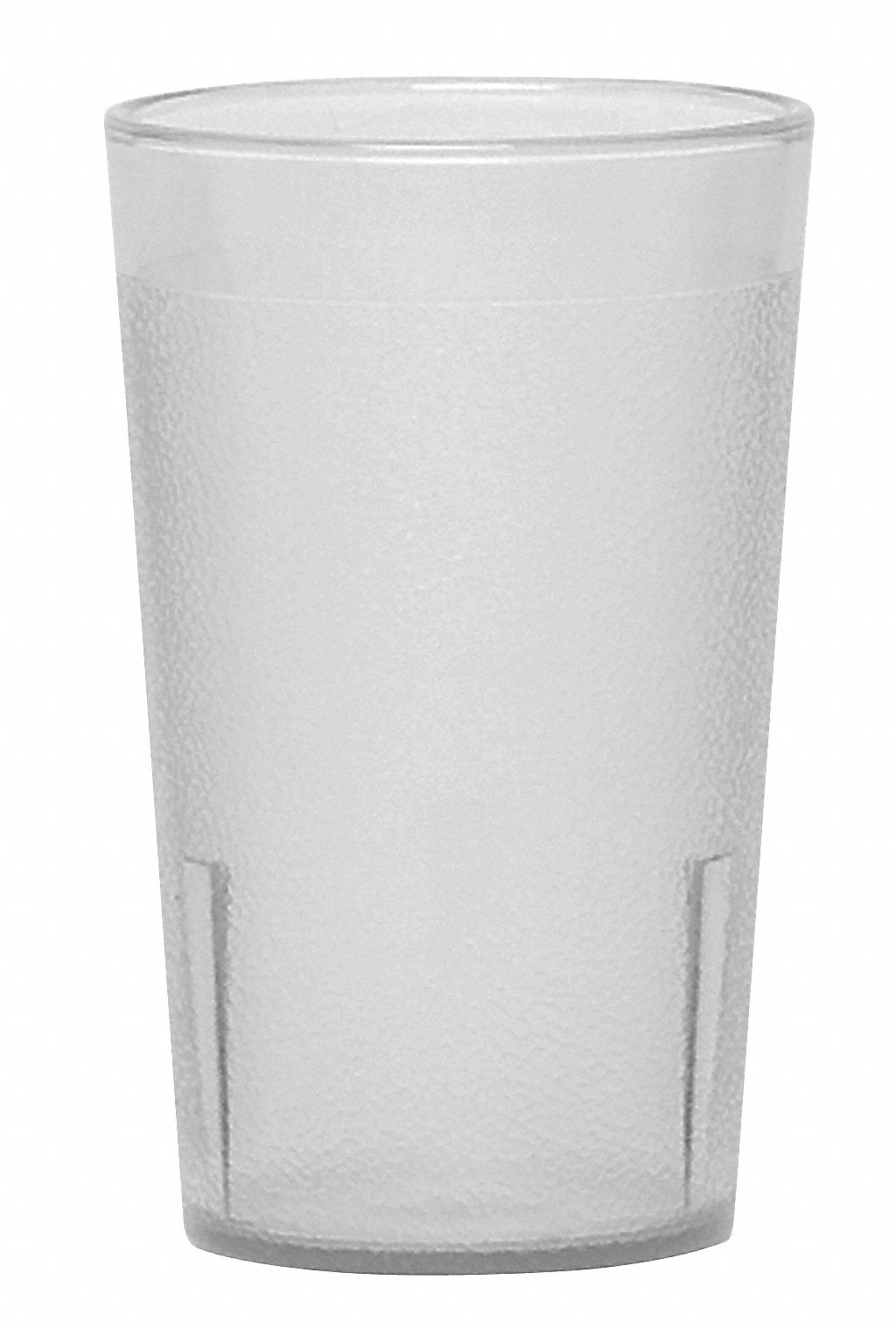 Tumbler: Sani Rim, 5.4 fl oz Capacity, Clear, Polycarbonate, 2 1/4 in Dia, Clear