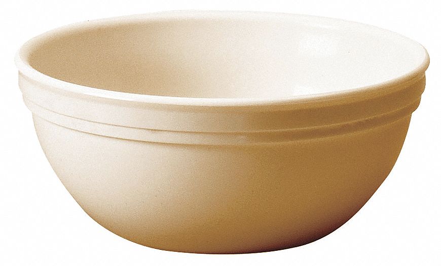 Bowls: Camwear, 15.3 oz Capacity, Beige, 5 1/4 in Dia, 2 1/8 in Overall Ht