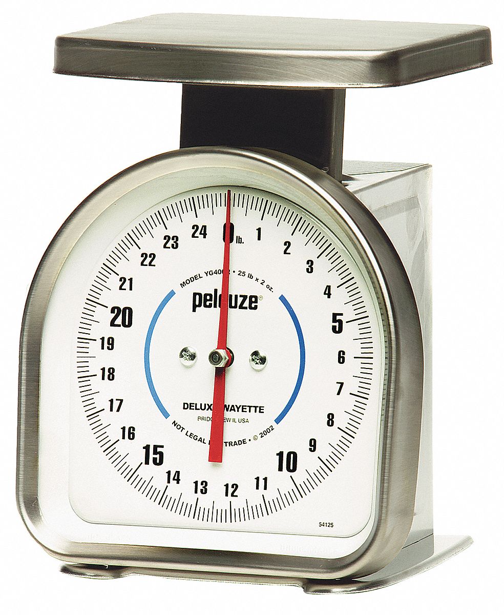 RUBBERMAID COMMERCIAL PRODUCTS Portion Control Scale, Analog Dial Scale Display, Weighing Units