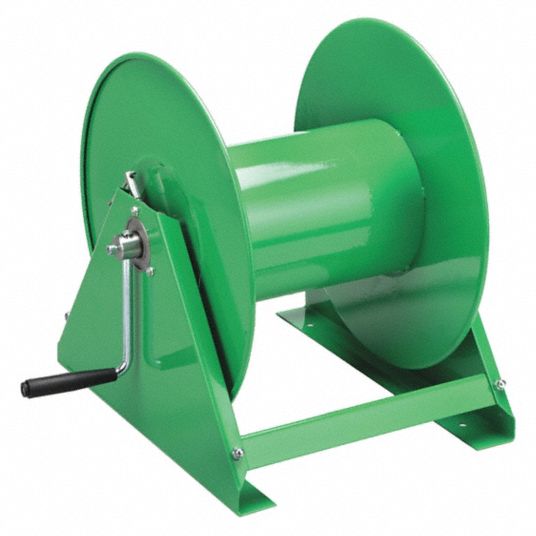 Relaxdays Hose Reel Cart XL, Mobile Hose Pipe Reel Metal, 2x 3/4”  Connectors, For 60m