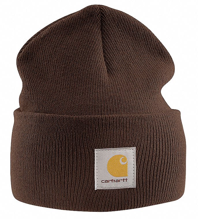 CARHARTT Knit Cap, Universal, Dark Brown, Covers Ears, Head, Watch Cap