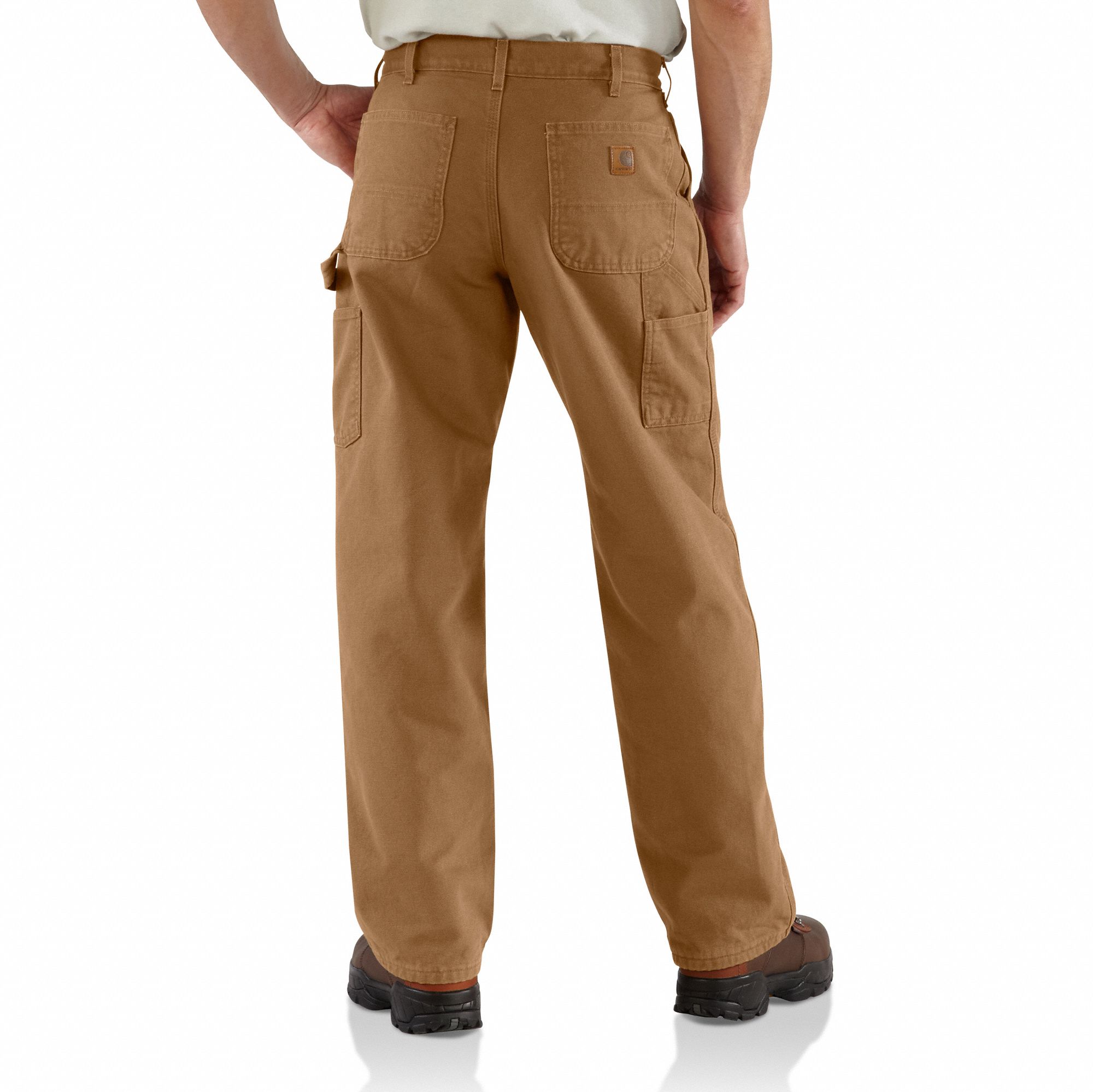 CARHARTT Men's Dungaree Work Pants, 100% Ring Spun Cotton Duck, Color ...