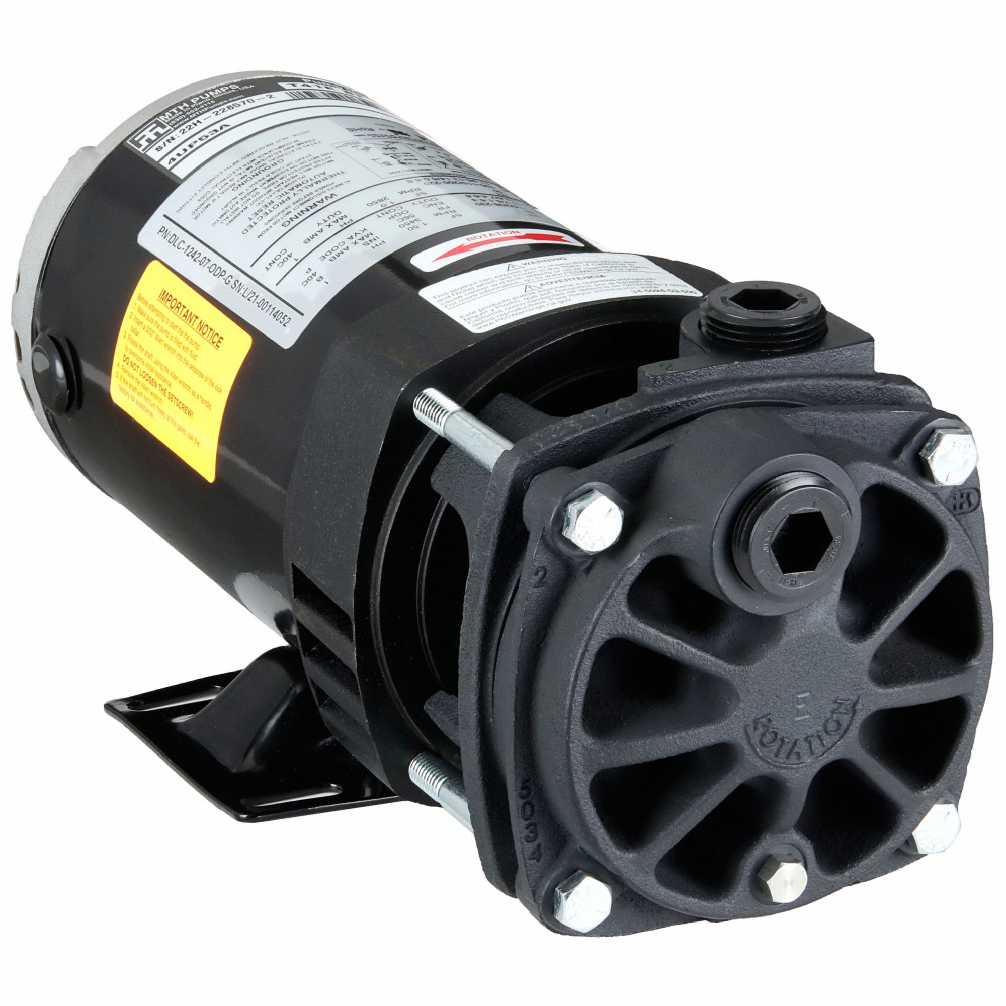 Turbine Pump: 3/4 hp, 115/208-230V AC, 145 psi Shut Off, Capacitor-Start