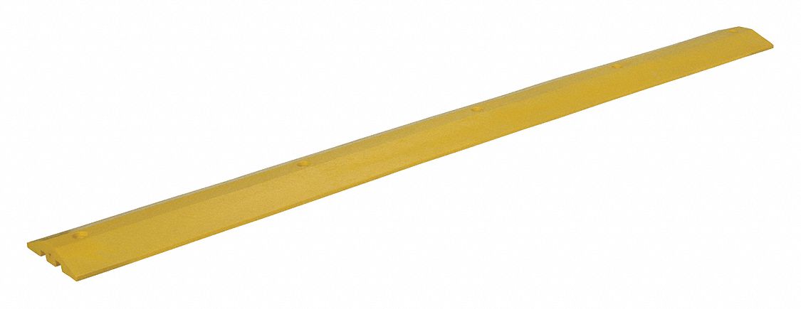 SPEED BUMP, YELLOW, PLASTIC, 2½ X 106 IN, 1 IN, CONCRETE HARDWARE KIT